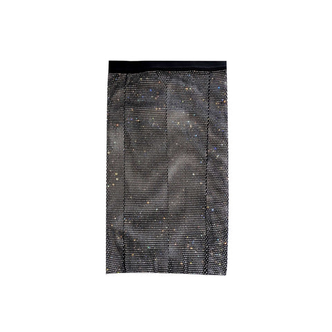 Neva Nude Paparazzi Black Sparkle Mesh Jewel Skirt