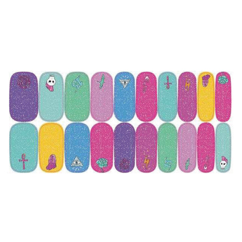 neva nude Pastel Poison Glitter Stick On Nails