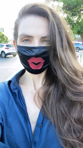 Neva Nude Pucker Up Red Glitter Kiss Face Mask