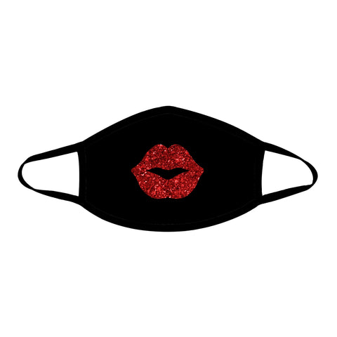 neva nude Pucker Up Red Glitter Kiss Face Mask