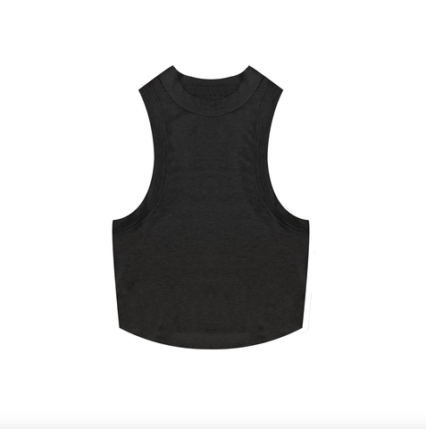 Neva Nude Side Boob Black Tank Crop Top
