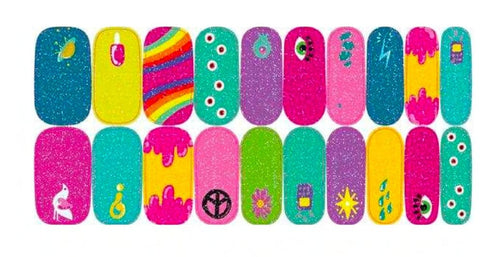 Neva Nude Weird Science Glitter Stick On Nails