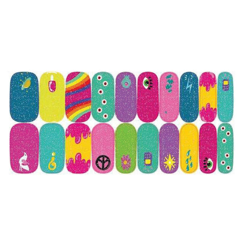 Neva Nude Weird Science Glitter Stick On Nails