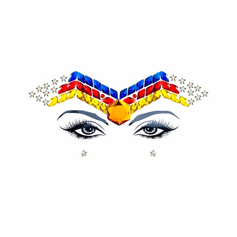 Neva Nude Wonder Woman Jewel Face Sticker