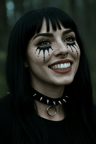 Neva Nude Perfect Pennywise Black Glitter Face Sticker