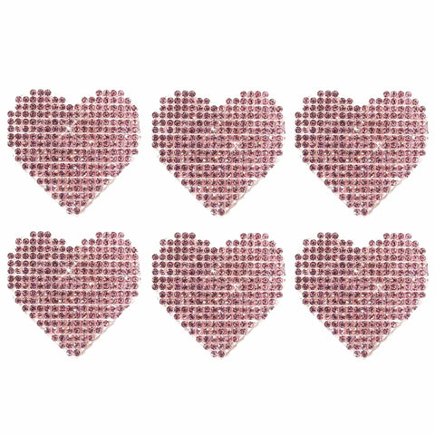Neva Nude Pink Razzle Dazzle Crystal Jewel Sparkle I Heart U Body Stickers 6PK