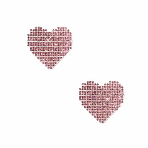 neva nude Pink Razzle Dazzle Crystal Jewel Sparkle I Heart U Body Stickers 6PK