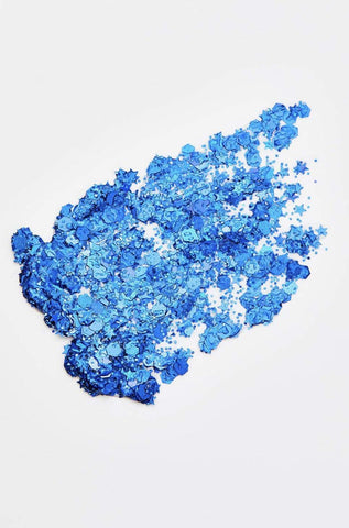 Neva Nude Poseidon Blue Cosmetic Glitter Glitz Grenade Keychain In Aloe Gel