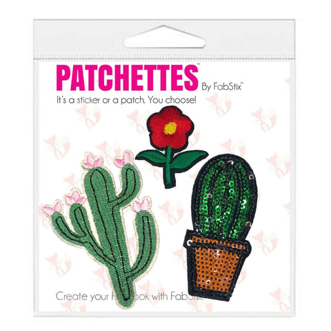 Neva Nude Pretty Prickly Iron-On Patchette And Sticker Pack