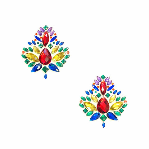 neva nude Pride Tribe Rainbow Crystal Jewel Nipple Pasties