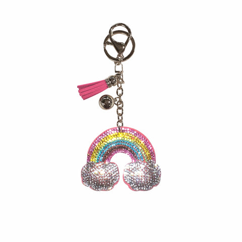 neva nude Radiant Rainbow Pink Crystal Sparkle Keycharm