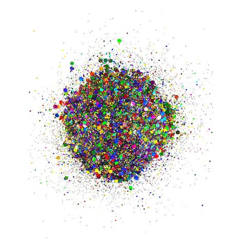 Neva Nude Rainbow Brite Cosmetic Glitter Glitz Grenade Keychain In Aloe Gel