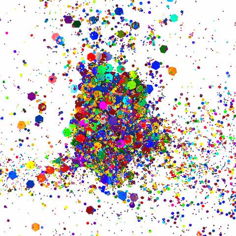 Neva Nude Rainbow Brite Cosmetic Glitter Glitz Grenade Keychain In Aloe Gel