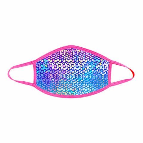 Neva Nude Rainbow Dino Multicolor Holographic Face Mask- COLORS WILL VARY