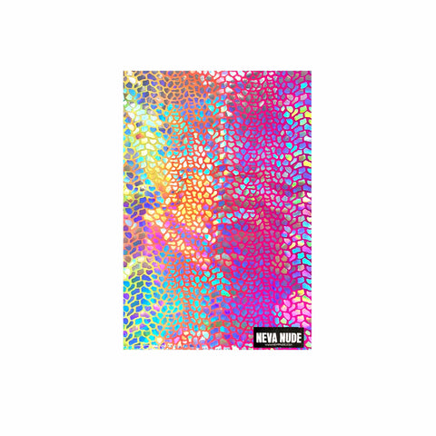 Neva Nude Rainbow Dino Multicolor Super Holographic Sexy Necksie Face Covering