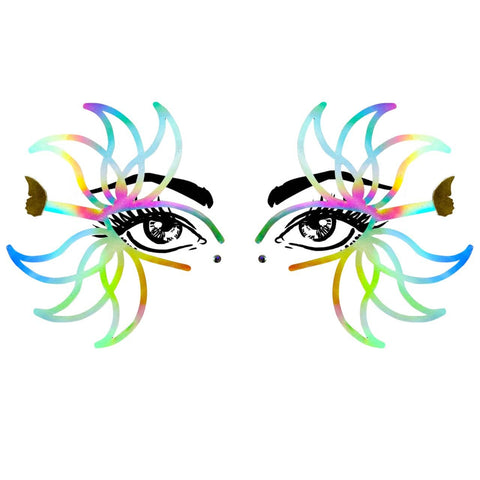 neva nude Rainbow Petal Glow Holographic Face Sticker