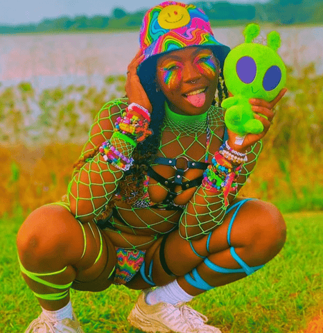 Neva Nude Rainbow Tears Multicolor Crystal Face Jewels