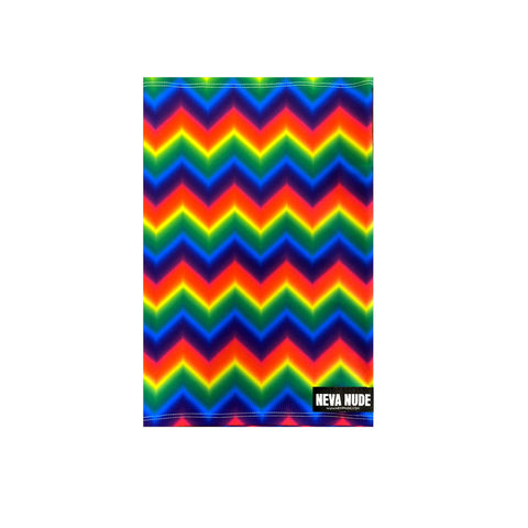 Neva Nude Rainbow Trippin' Multicolor Blacklight Sexy Necksie Face Covering