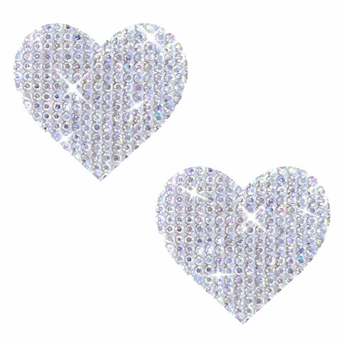 neva nude Razzle Dazzle Crystal Jewel Sparkle I Heart U Nipple Cover Pasties