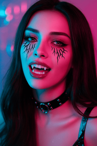 Neva Nude Salvatore Black Glitter Vampire Eye Veins Face Sticker