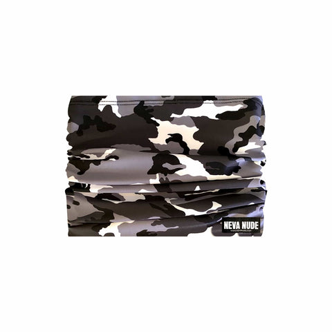 Neva Nude Special Ops Black & Grey Blacklight Camouflage Sexy Necksie Face Covering