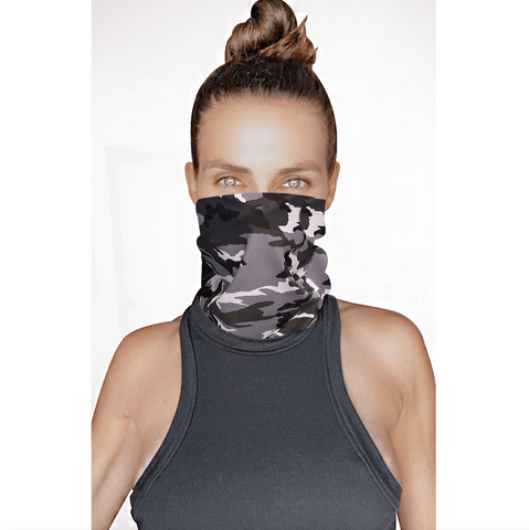 neva nude Special Ops Black & Grey Blacklight Camouflage Sexy Necksie Face Covering