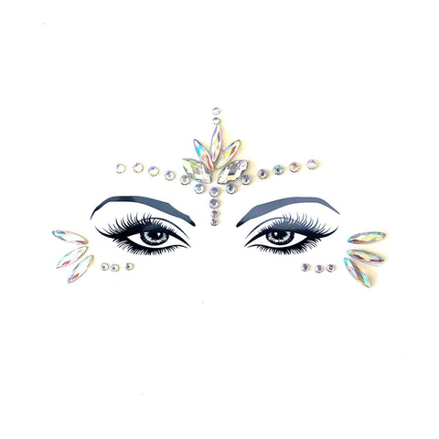 neva nude Star Craft Iridescent Crystal Face Jewels