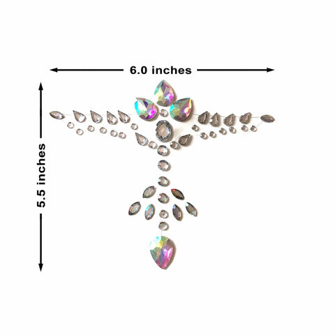 Neva Nude Star Quest Crystal Jewel BodiStix Body Sticker