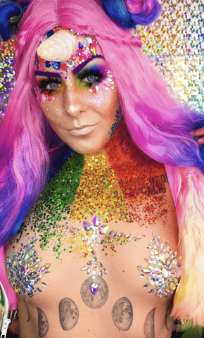 neva nude Star Quest Crystal Jewel BodiStix Body Sticker