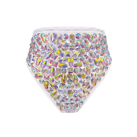 neva nude The Sparkling Diamond Iridescent Rhinestone High-Waisted Carnival Bottoms Up