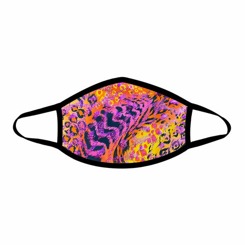 Neva Nude Tiger Queen Orange Multicolor Holographic Face Mask