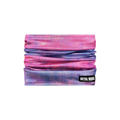 Neva Nude Tinky's Revenge Pink & Blue Holographic Blacklight Sexy Necksie Face Covering