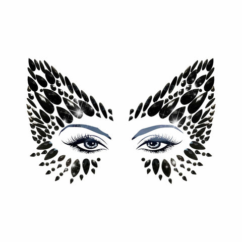 neva nude Twilight Black Large Crystal Face Sticker