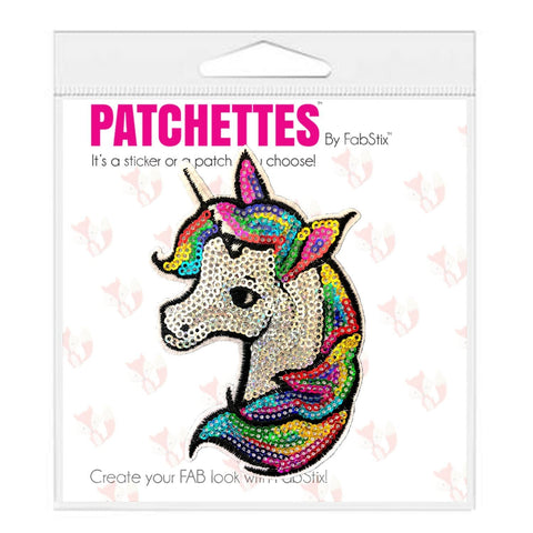 Neva Nude Unicorn Pride Sequin Iron-On Patchette Or Sticker