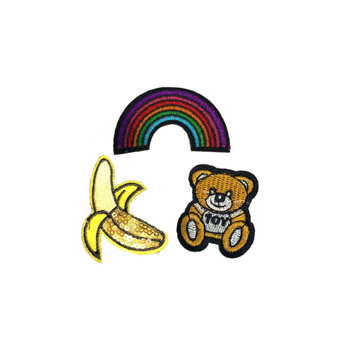 neva nude Unlikely Lovable Trio Iron-On Patchette and Sticker Pack