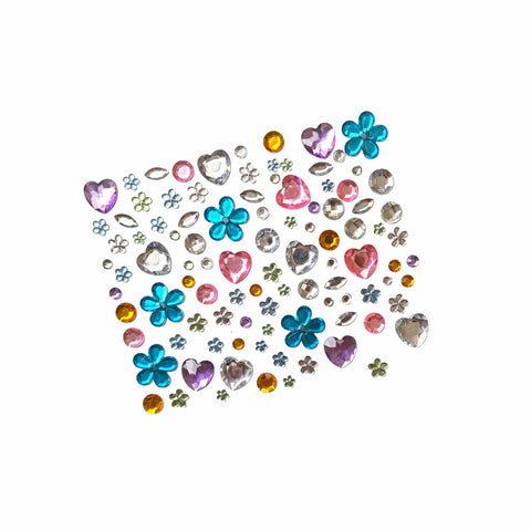 neva nude Woodstock Multicolor Pastel Crystal Face Jewels