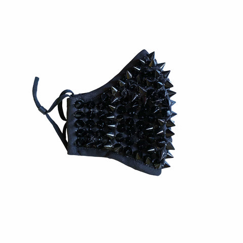 Neva Nude Wrath Black Stud Face Masks With Filter Pocket & Adjustable Ear Loops
