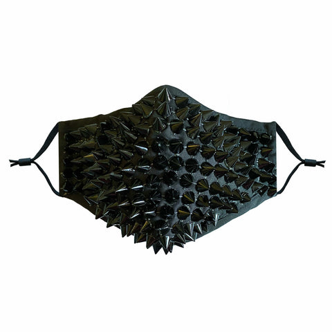 Neva Nude Wrath Black Stud Face Masks With Filter Pocket Pastie And Pantie Lingerie Set