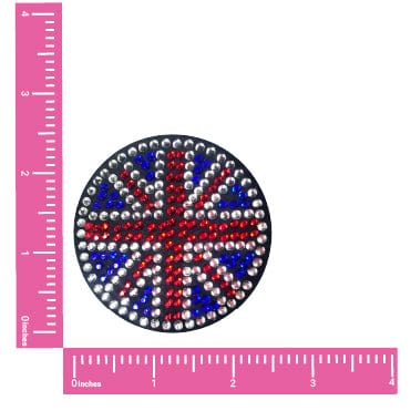Neva Nude YEAH BABY Black Union Jack Crystal Reusable Silicone Nipple Cover Pasties