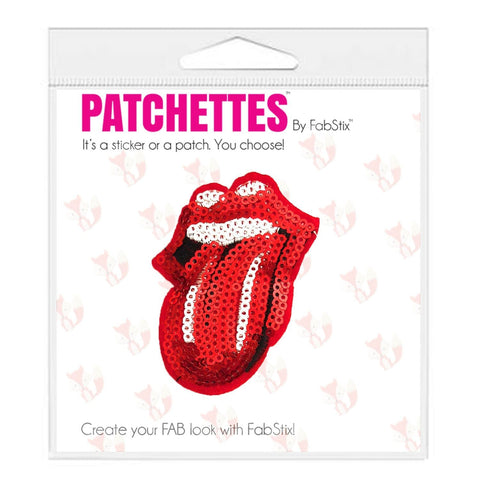 Neva Nude Zero Satisfaction Sequin Mouth Iron-On Patchette Or Sticker