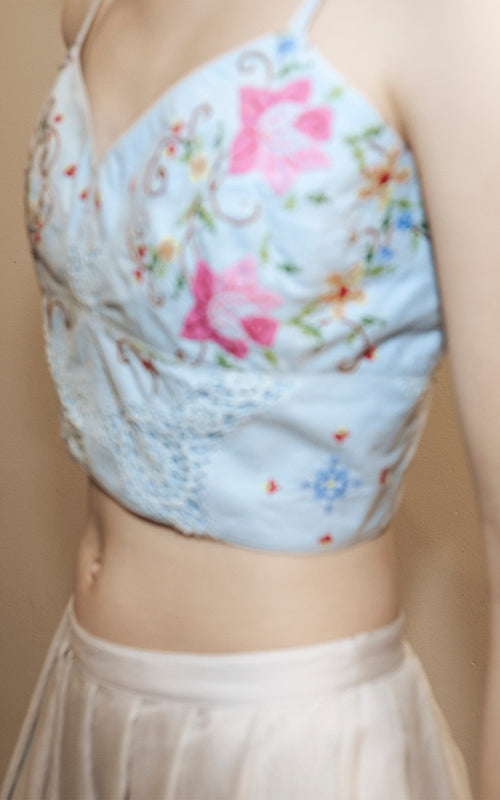 Nevenka Armour Bralette Handwoven Embroidery Cross Stitch