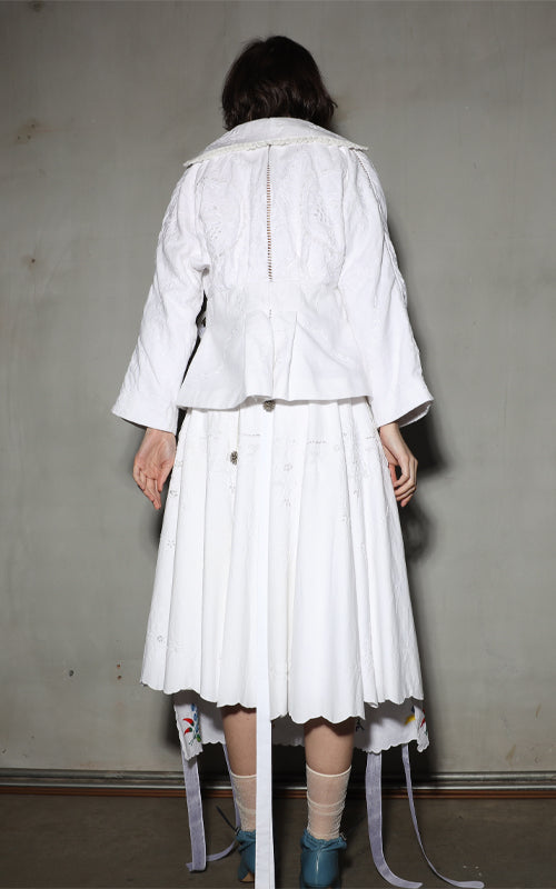 Nevenka Let It Rain Down On Me White Embroidery Jacket