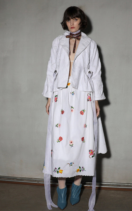 nevenka let it rain down on me white embroidery jacket