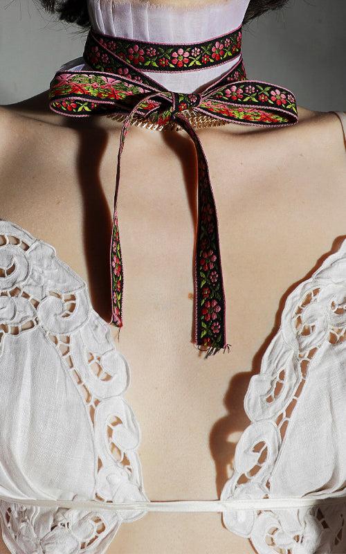 Nevenka Bra Cotton Cut Work Lace