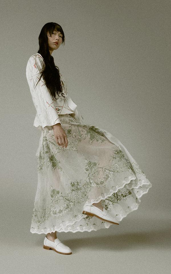 nevenka close circle silk skirt