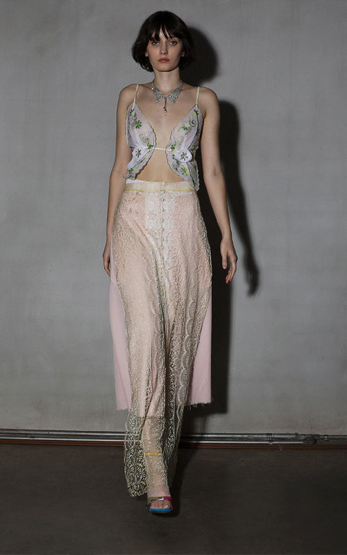 Nevenka Crochet Split Skirt