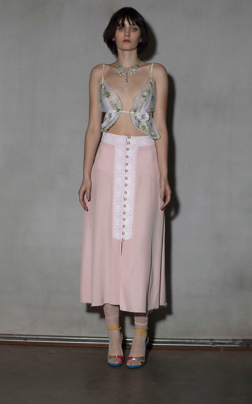 Nevenka Crochet Split Skirt