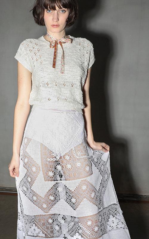 Nevenka Hand Cotton Lace Skirt