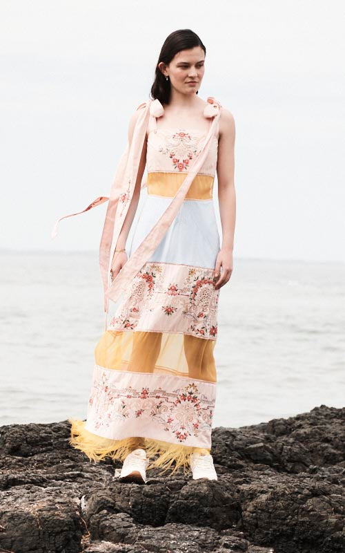 Nevenka Long Term Patchwork Dress