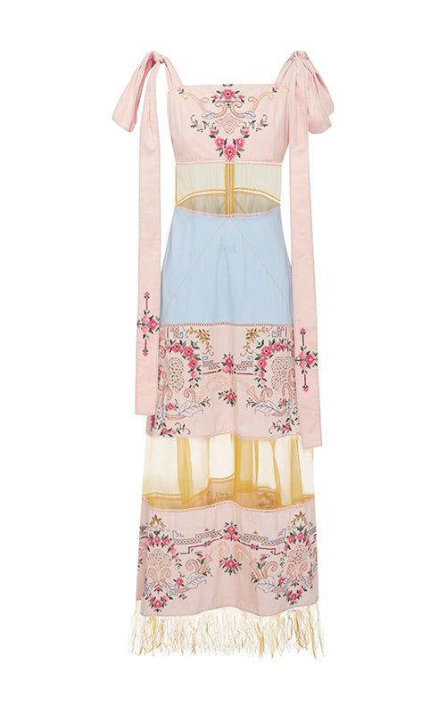 Nevenka Long Term Patchwork Dress